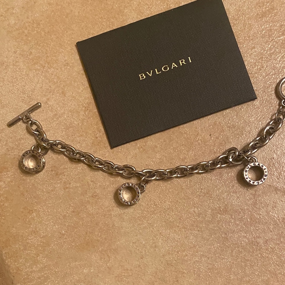 Bulgari Silver Charm Bracelet